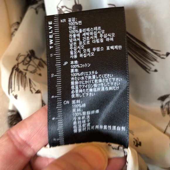 Grace and Desire Swing Coat Jacket Blue Pleated Ruffle Sz L Short Sleeve w/ Bow - Picture 9 of 13